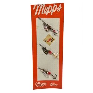 Vintage Mepps Killer 3 Pack - Black Fury,‎ Comet, Aglia Long #0 New On Card